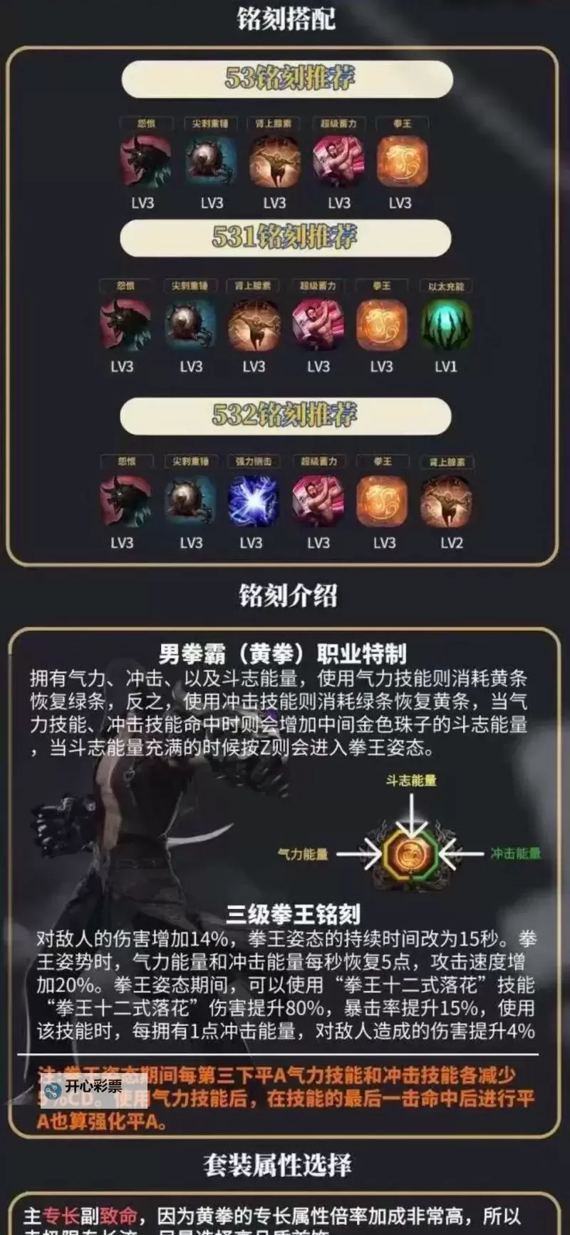 《命运方舟》霸拳黄拳派系装备与技能选择讲解图1